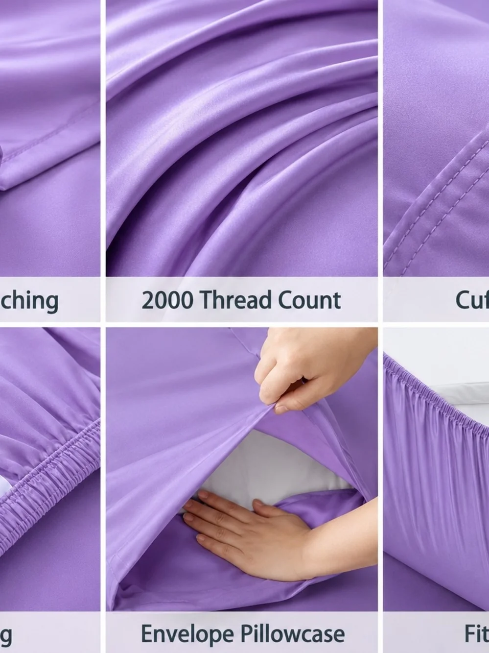 New 4pcs Cooling Bedding Sheet Set Extra Deep Pocket In Package